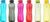 Amazon Brand – Solimo 1000 ml Plastic Water Bottle | Set of 6 |Multi Color