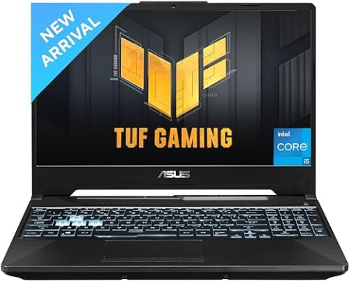 ASUS TUF Gaming F15, Intel Core i5-11400H 11th Gen, 15.6-inch (39.62 cm) FHD 144Hz, Gaming Laptop (16GB/512GB SSD/4GB NVIDIA GeForce RTX 2050/Win 11/ RGB Backlit KB/Black/2.30 kg), FX506HF-HN025W